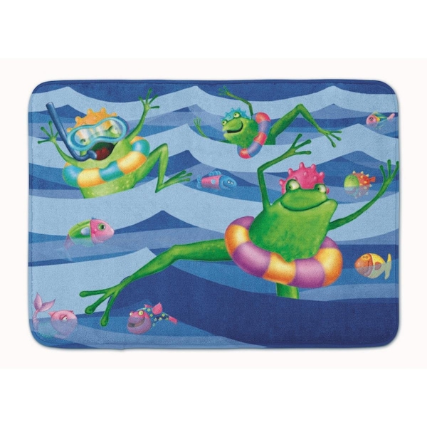 Carolines Treasures Frogs Swimming Machine Washable Memory Foam Mat APH0089RUG - main